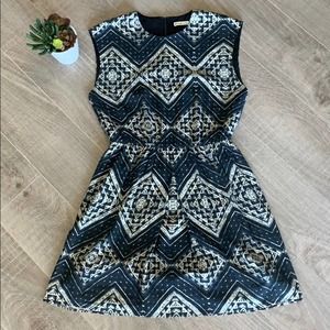 Alice + Olivia Sleeveless Geometric Print Dress